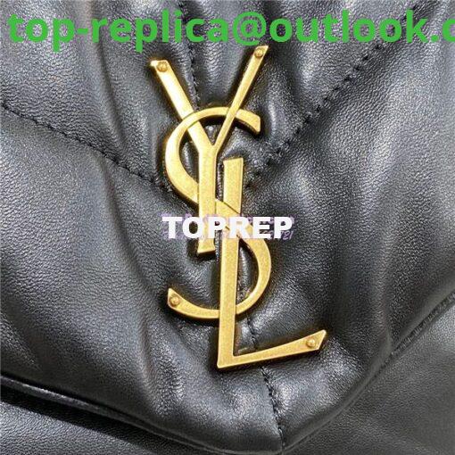 Replica Yves Saint Laurent YSL Loulou Puffer Small Bag In Quilted Lambskin 577476 Black Gold Hardware 5