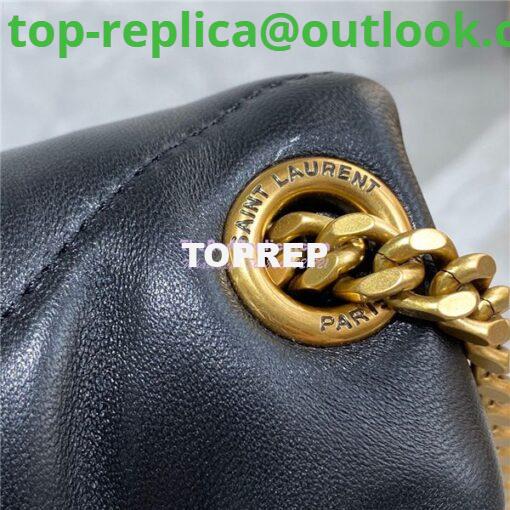 Replica Yves Saint Laurent YSL Loulou Puffer Small Bag In Quilted Lambskin 577476 Black Gold Hardware 6