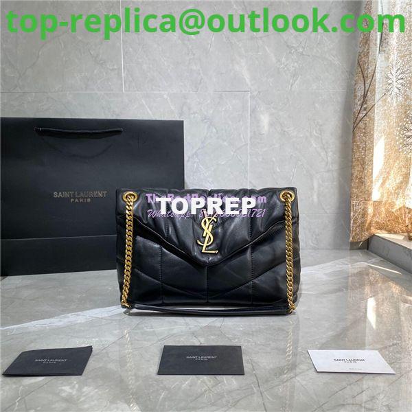 Replica Yves Saint Laurent YSL Loulou Puffer Small Bag In Quilted Lambskin 577476 Black Gold Hardware 10 Replica Yves Saint Laurent YSL Loulou Puffer Small Bag In Quilted Lambskin 577476 Black Gold Hardware 10