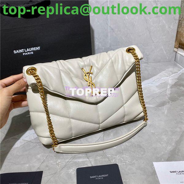 Replica Yves Saint Laurent YSL Loulou Puffer Small Bag In Quilted Lambskin 577476 White Gold Hardware 3 Replica Yves Saint Laurent YSL Loulou Puffer Small Bag In Quilted Lambskin 577476 White Gold Hardware 3