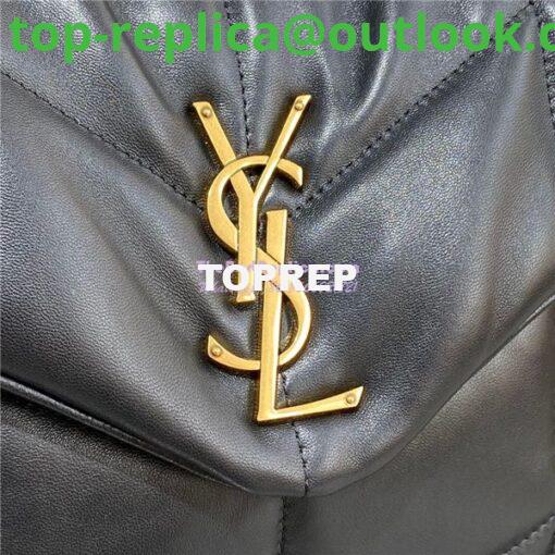 Replica Yves Saint Laurent YSL Loulou Puffer Medium Bag In Quilted Lambskin 5774751 Black Gold Hardware 3