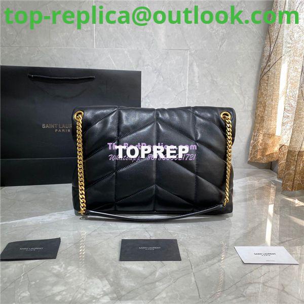 Replica Yves Saint Laurent YSL Loulou Puffer Medium Bag In Quilted Lambskin 5774751 Black Gold Hardware 6 Replica Yves Saint Laurent YSL Loulou Puffer Medium Bag In Quilted Lambskin 5774751 Black Gold Hardware 6