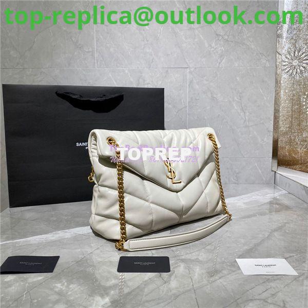 Replica Yves Saint Laurent YSL Loulou Puffer Medium Bag In Quilted Lambskin 5774751 White Gold Hardware 2 Replica Yves Saint Laurent YSL Loulou Puffer Medium Bag In Quilted Lambskin 5774751 White Gold Hardware 2