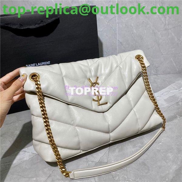 Replica Yves Saint Laurent YSL Loulou Puffer Medium Bag In Quilted Lambskin 5774751 White Gold Hardware 3 Replica Yves Saint Laurent YSL Loulou Puffer Medium Bag In Quilted Lambskin 5774751 White Gold Hardware 3