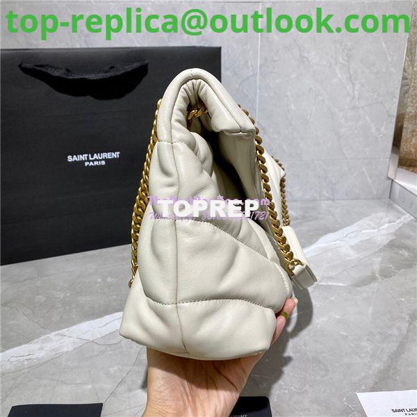 Replica Yves Saint Laurent YSL Loulou Puffer Medium Bag In Quilted Lambskin 5774751 White Gold Hardware 6 Replica Yves Saint Laurent YSL Loulou Puffer Medium Bag In Quilted Lambskin 5774751 White Gold Hardware 6