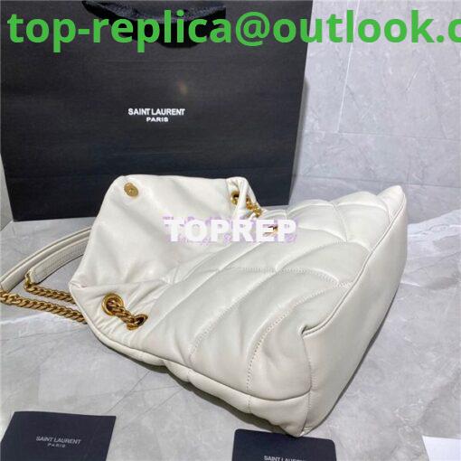 Replica Yves Saint Laurent YSL Loulou Puffer Medium Bag In Quilted Lambskin 5774751 White Gold Hardware 14