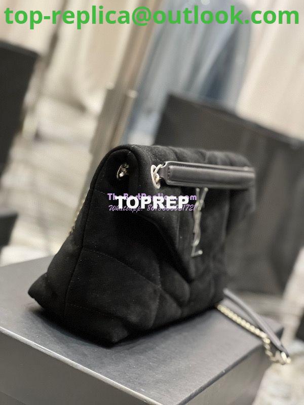 Replica YSL Saint Laurent Loulou Puffer Small Bag In Quilted Suede And Lambskin 577476 Black 4 Replica YSL Saint Laurent Loulou Puffer Small Bag In Quilted Suede And Lambskin 577476 Black 4