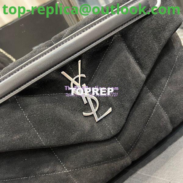 Replica YSL Saint Laurent Loulou Puffer Small Bag In Quilted Suede And Lambskin 577476 Black 5 Replica YSL Saint Laurent Loulou Puffer Small Bag In Quilted Suede And Lambskin 577476 Black 5