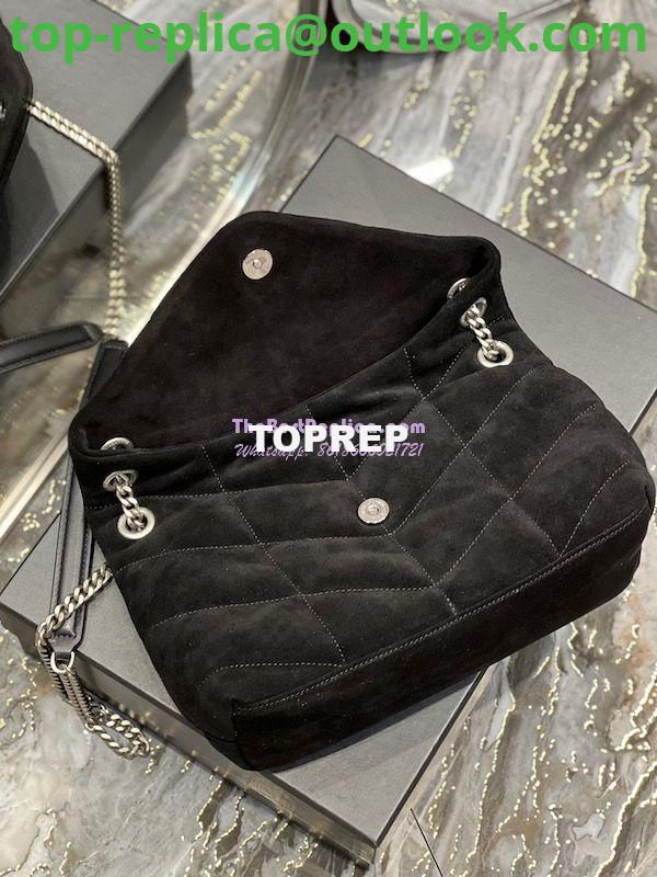Replica YSL Saint Laurent Loulou Puffer Small Bag In Quilted Suede And Lambskin 577476 Black 7 Replica YSL Saint Laurent Loulou Puffer Small Bag In Quilted Suede And Lambskin 577476 Black 7
