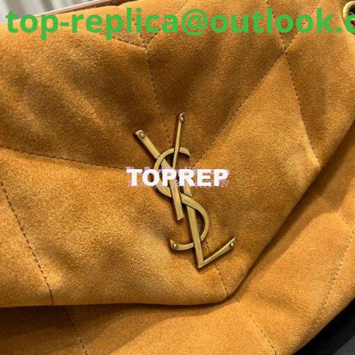 Replica YSL Saint Laurent Loulou Puffer Medium Bag In Quilted Suede And Lambskin 5774751 Tan 5