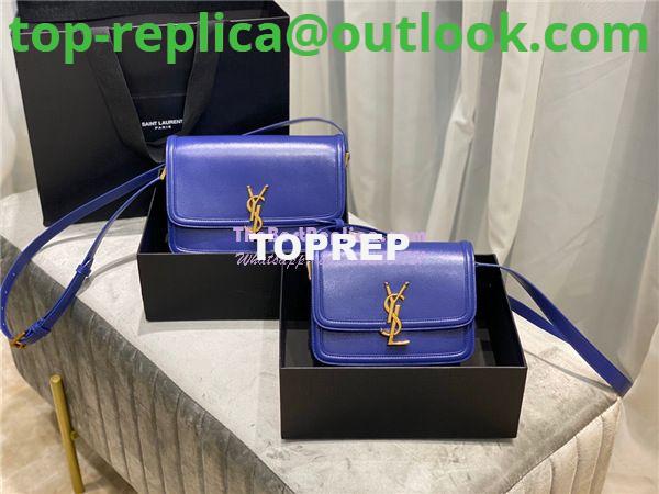 Replica YSL Saint Laurent Solferino Soft Satchel In Box Leather 635025 Blue Replica YSL Saint Laurent Solferino Soft Satchel In Box Leather 635025 Blue