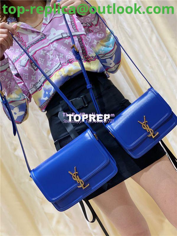 Replica YSL Saint Laurent Solferino Soft Satchel In Box Leather 635025 Blue 2 Replica YSL Saint Laurent Solferino Soft Satchel In Box Leather 635025 Blue 2
