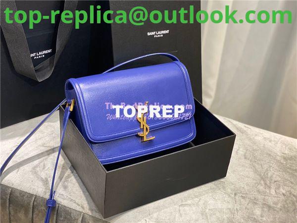 Replica YSL Saint Laurent Solferino Soft Satchel In Box Leather 635025 Blue 5 Replica YSL Saint Laurent Solferino Soft Satchel In Box Leather 635025 Blue 5