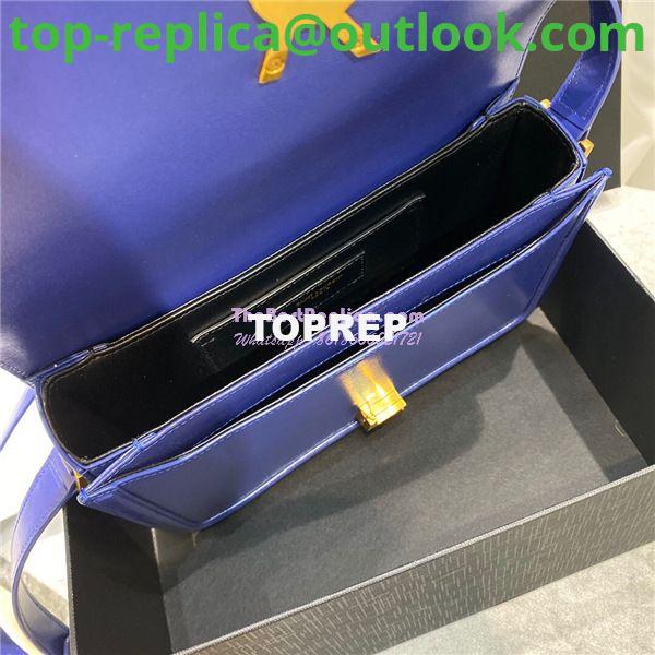 Replica YSL Saint Laurent Solferino Soft Satchel In Box Leather 635025 Blue 10 Replica YSL Saint Laurent Solferino Soft Satchel In Box Leather 635025 Blue 10