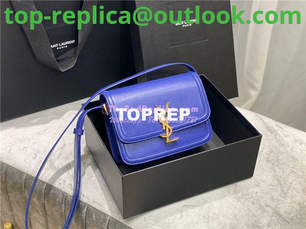 Replica YSL Saint Laurent Solferino Soft Satchel In Box Leather 635025 Blue 16 Replica YSL Saint Laurent Solferino Soft Satchel In Box Leather 635025 Blue 16