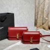 Replica YSL Saint Laurent Solferino Soft Satchel In Box Leather 635025 Slate Green 20