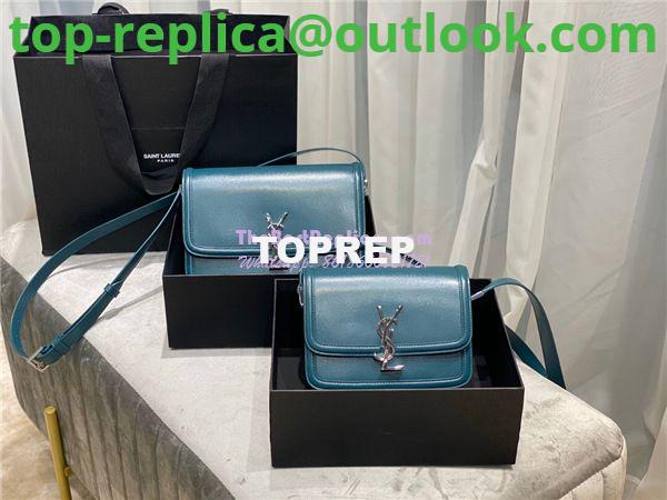 Replica YSL Saint Laurent Solferino Soft Satchel In Box Leather 635025 Slate Green Replica YSL Saint Laurent Solferino Soft Satchel In Box Leather 635025 Slate Green