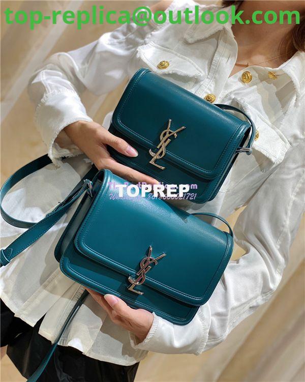 Replica YSL Saint Laurent Solferino Soft Satchel In Box Leather 635025 Slate Green 2 Replica YSL Saint Laurent Solferino Soft Satchel In Box Leather 635025 Slate Green 2