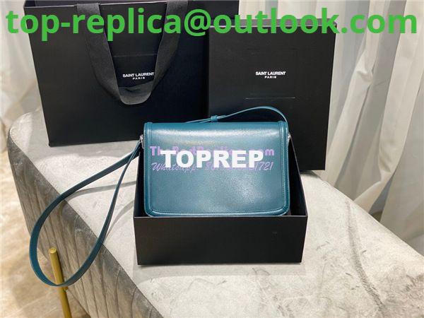 Replica YSL Saint Laurent Solferino Soft Satchel In Box Leather 635025 Slate Green 5 Replica YSL Saint Laurent Solferino Soft Satchel In Box Leather 635025 Slate Green 5