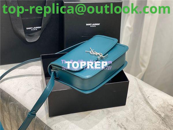 Replica YSL Saint Laurent Solferino Soft Satchel In Box Leather 635025 Slate Green 6 Replica YSL Saint Laurent Solferino Soft Satchel In Box Leather 635025 Slate Green 6