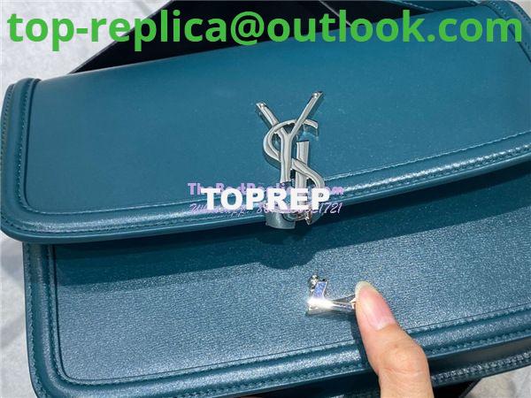 Replica YSL Saint Laurent Solferino Soft Satchel In Box Leather 635025 Slate Green 8 Replica YSL Saint Laurent Solferino Soft Satchel In Box Leather 635025 Slate Green 8
