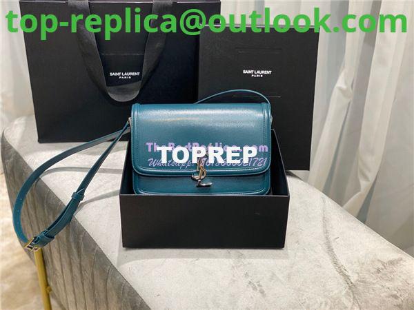 Replica YSL Saint Laurent Solferino Soft Satchel In Box Leather 635025 Slate Green 11 Replica YSL Saint Laurent Solferino Soft Satchel In Box Leather 635025 Slate Green 11