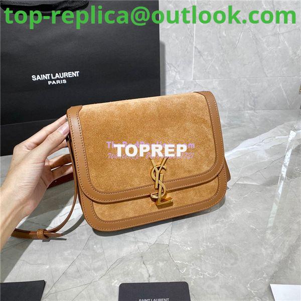Replica YSL Saint Laurent Solferino Medium Soft Satchel In Suede And Smooth Leather 635025 Cinnamon 3 Replica YSL Saint Laurent Solferino Medium Soft Satchel In Suede And Smooth Leather 635025 Cinnamon 3