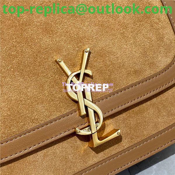 Replica YSL Saint Laurent Solferino Medium Soft Satchel In Suede And Smooth Leather 635025 Cinnamon 5 Replica YSL Saint Laurent Solferino Medium Soft Satchel In Suede And Smooth Leather 635025 Cinnamon 5