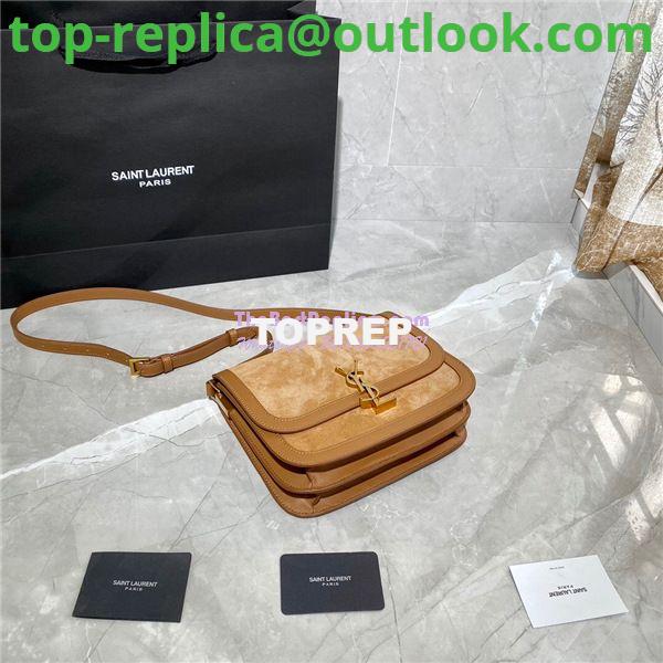 Replica YSL Saint Laurent Solferino Medium Soft Satchel In Suede And Smooth Leather 635025 Cinnamon 7 Replica YSL Saint Laurent Solferino Medium Soft Satchel In Suede And Smooth Leather 635025 Cinnamon 7