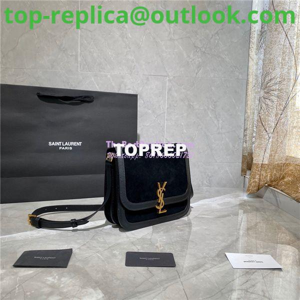 Replica YSL Saint Laurent Solferino Medium Soft Satchel In Suede And Smooth Leather 635025 Black 3 Replica YSL Saint Laurent Solferino Medium Soft Satchel In Suede And Smooth Leather 635025 Black 3