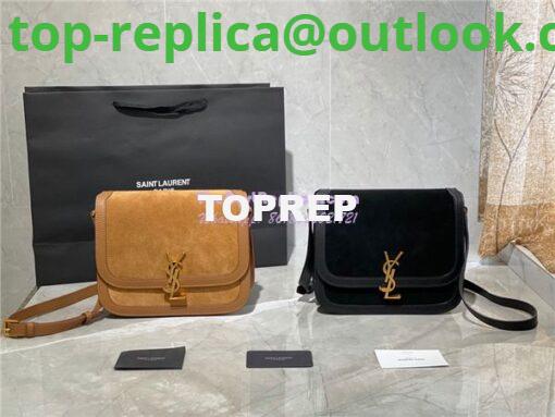 Replica YSL Saint Laurent Solferino Medium Soft Satchel In Suede And Smooth Leather 635025 Cinnamon 18