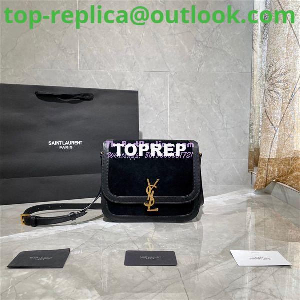 Replica YSL Saint Laurent Solferino Medium Soft Satchel In Suede And Smooth Leather 635025 Black 10 Replica YSL Saint Laurent Solferino Medium Soft Satchel In Suede And Smooth Leather 635025 Black 10