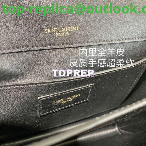 Replica YSL Saint Laurent Solferino Medium Soft Satchel In Suede And Smooth Leather 635025 Black 17