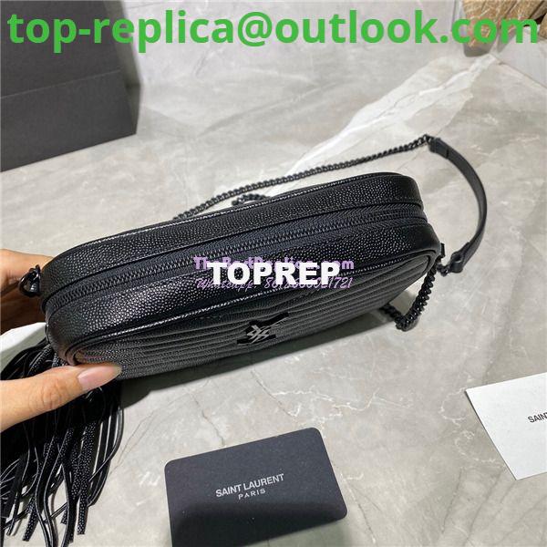 Replica YSL Saint Laurent Lou Mini Bag In Quilted Grain De Poudre Embossed Leather 6125791 All Black 5 Replica YSL Saint Laurent Lou Mini Bag In Quilted Grain De Poudre Embossed Leather 6125791 All Black 5