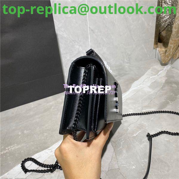 Replica Saint Laurent YSL Sunset Chain Wallet In Smooth Leather 533026 All Black 3 Replica Saint Laurent YSL Sunset Chain Wallet In Smooth Leather 533026 All Black 3