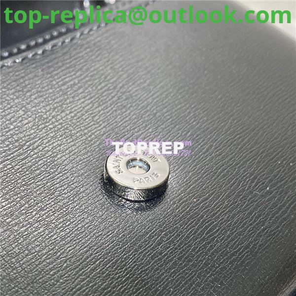 Replica Saint Laurent YSL Sunset Chain Wallet In Smooth Leather 533026 All Black 12 Replica Saint Laurent YSL Sunset Chain Wallet In Smooth Leather 533026 All Black 12