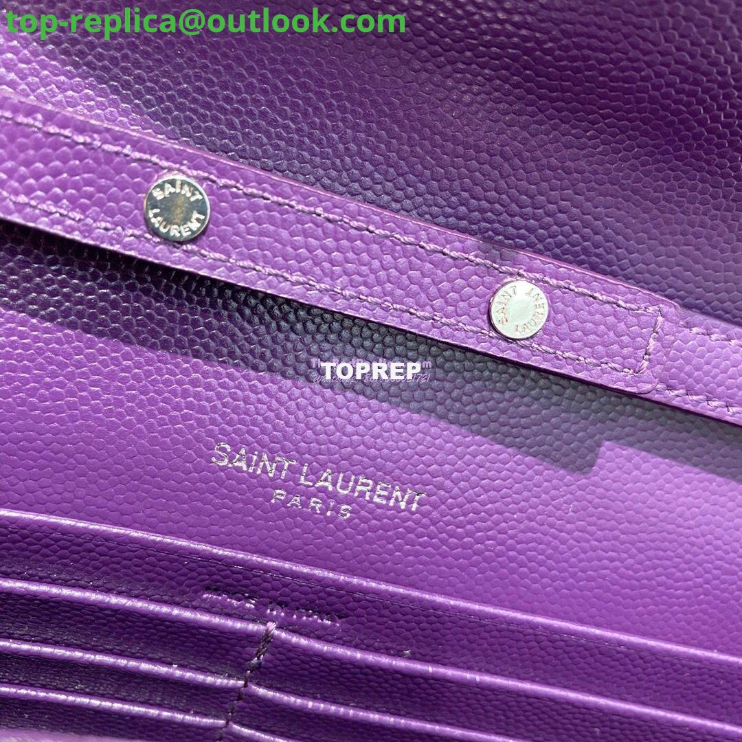 Replica YSL Saint Laurent Monogram Chain Wallet Grain De Poudre Textured Matelasse Leather Purple 9 Replica YSL Saint Laurent Monogram Chain Wallet Grain De Poudre Textured Matelasse Leather Purple 9