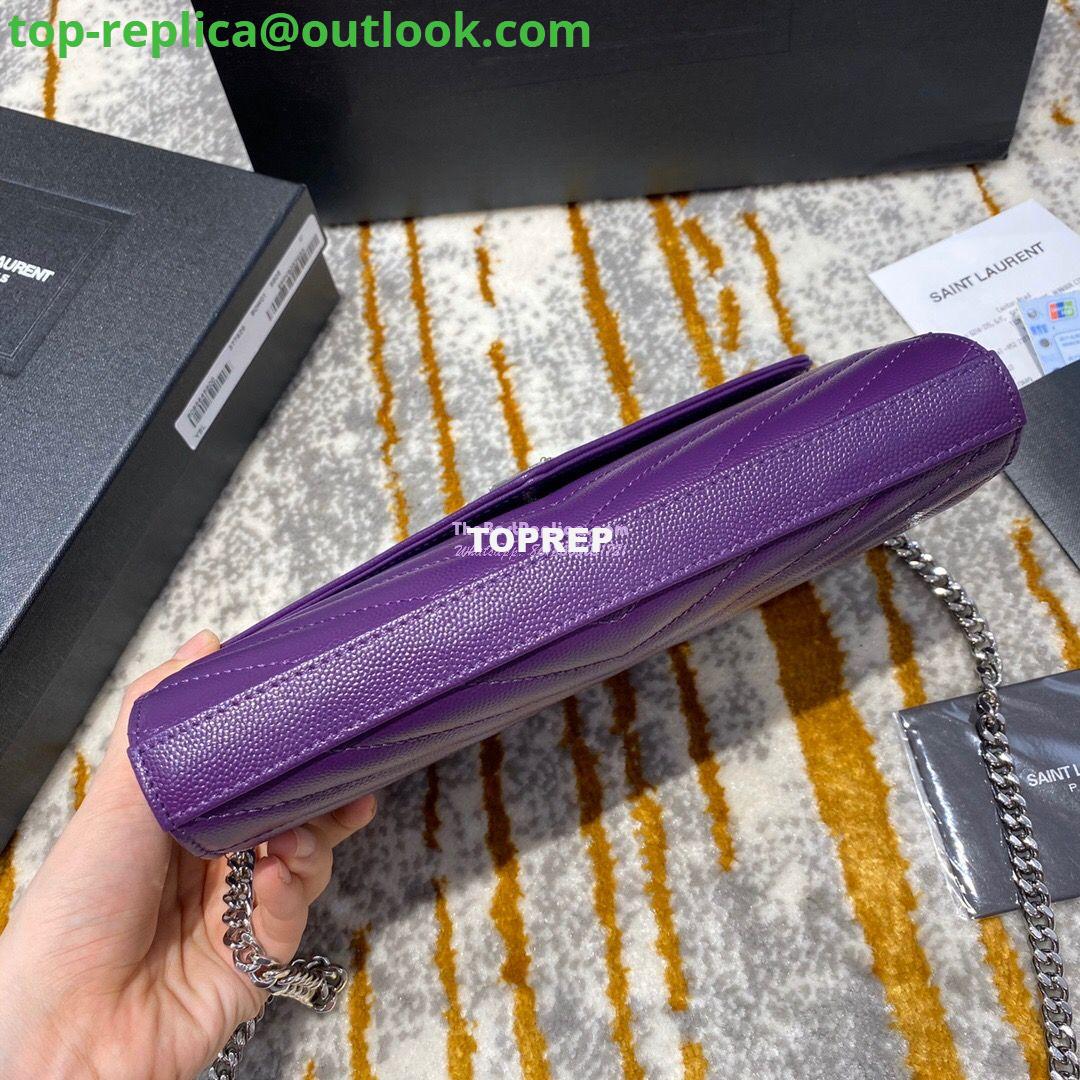 Replica YSL Saint Laurent Monogram Chain Wallet Grain De Poudre Textured Matelasse Leather Purple 13 Replica YSL Saint Laurent Monogram Chain Wallet Grain De Poudre Textured Matelasse Leather Purple 13