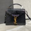 Replica YSL Saint Laurent Monogram Chain Wallet Grain De Poudre Textured Matelasse Leather Green 15