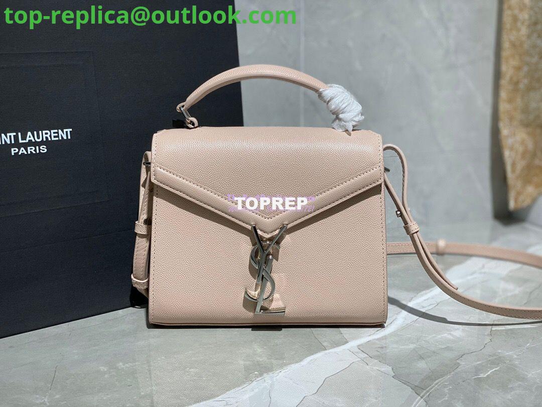 Replica YSL Saint Laurent Cassandra Mini Top Handle Bag In Grain De Poudre Embossed Leather 602716 Marble Pink 2 Replica YSL Saint Laurent Cassandra Mini Top Handle Bag In Grain De Poudre Embossed Leather 602716 Marble Pink 2
