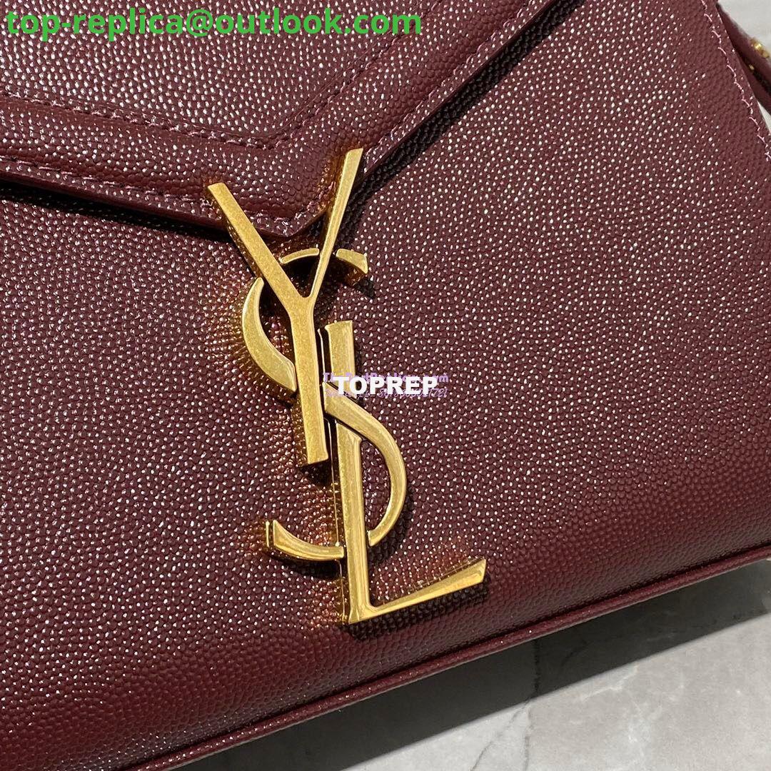 Replica YSL Saint Laurent Cassandra Mini Top Handle Bag In Grain De Poudre Embossed Leather 602716 DarkRed 5 Replica YSL Saint Laurent Cassandra Mini Top Handle Bag In Grain De Poudre Embossed Leather 602716 DarkRed 5