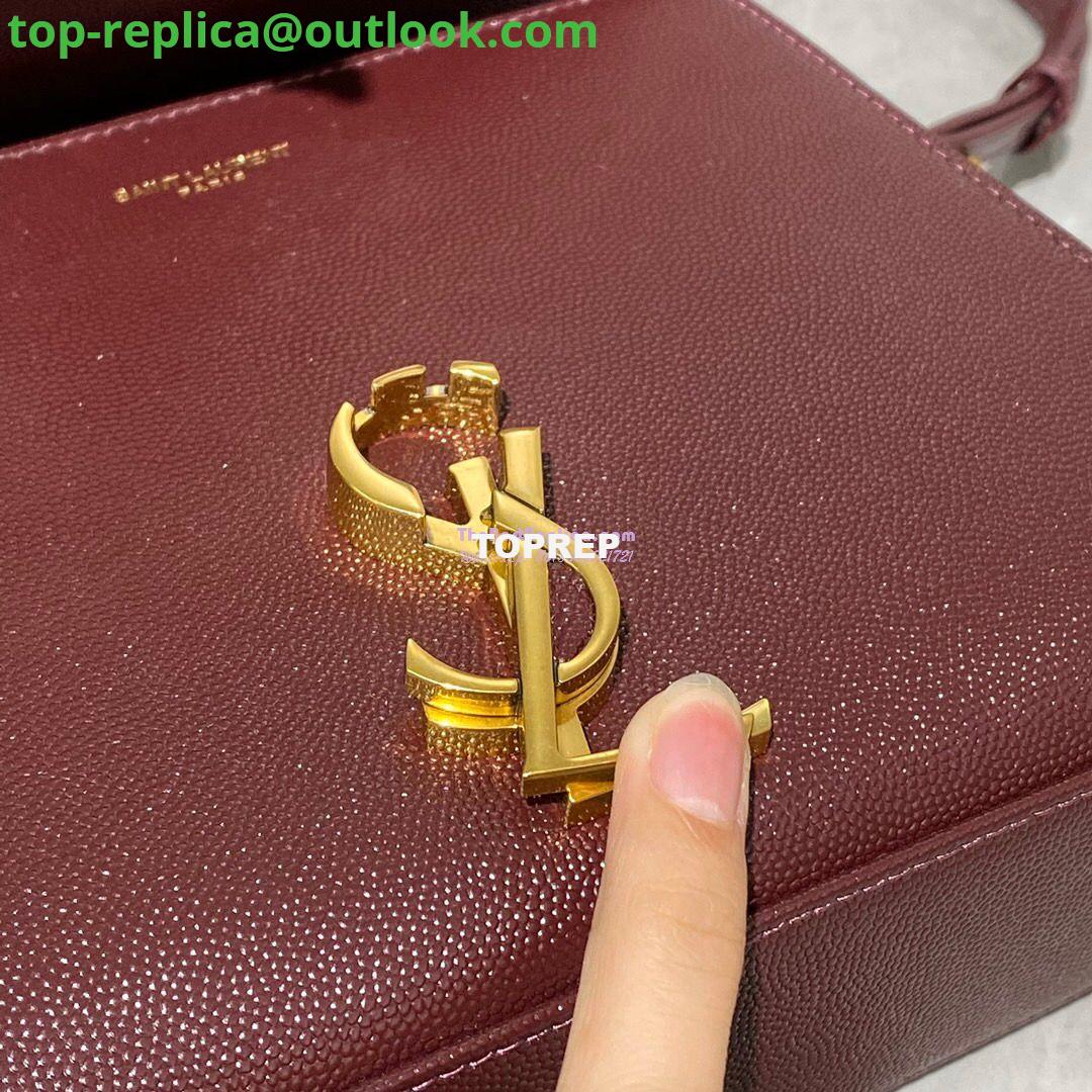 Replica YSL Saint Laurent Cassandra Mini Top Handle Bag In Grain De Poudre Embossed Leather 602716 DarkRed 7 Replica YSL Saint Laurent Cassandra Mini Top Handle Bag In Grain De Poudre Embossed Leather 602716 DarkRed 7