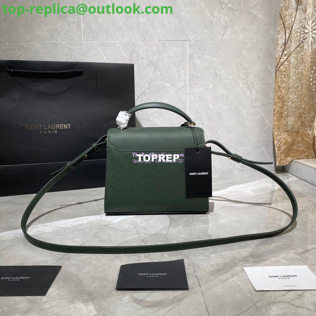 Replica YSL Saint Laurent Cassandra Mini Top Handle Bag In Grain De Poudre Embossed Leather 602716 Green 9 Replica YSL Saint Laurent Cassandra Mini Top Handle Bag In Grain De Poudre Embossed Leather 602716 Green 9