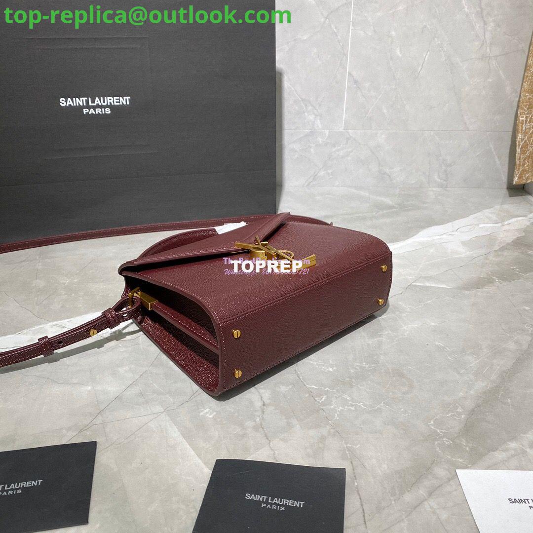 Replica YSL Saint Laurent Cassandra Mini Top Handle Bag In Grain De Poudre Embossed Leather 602716 DarkRed 12 Replica YSL Saint Laurent Cassandra Mini Top Handle Bag In Grain De Poudre Embossed Leather 602716 DarkRed 12