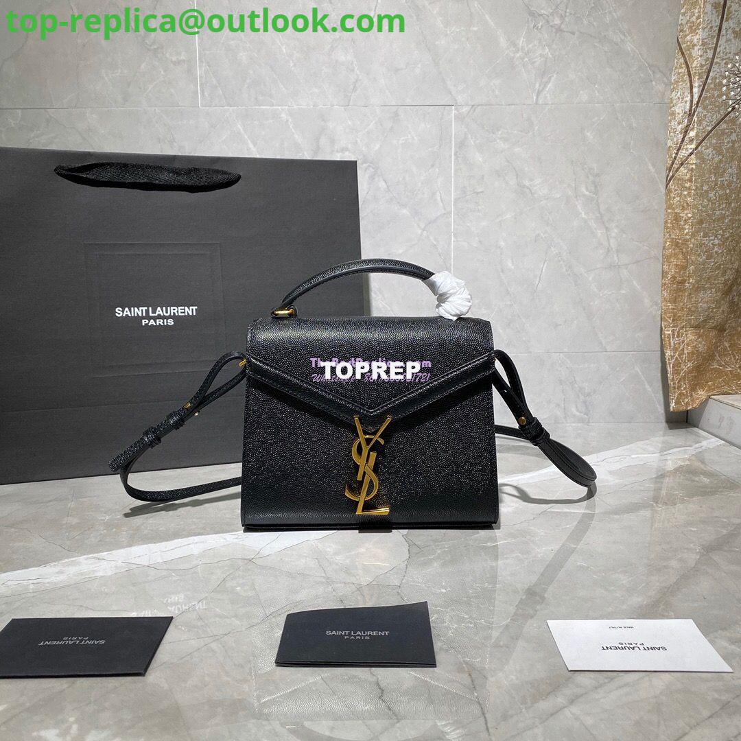 Replica YSL Saint Laurent Cassandra Mini Top Handle Bag In Grain De Poudre Embossed Leather 602716 Black 2 Replica YSL Saint Laurent Cassandra Mini Top Handle Bag In Grain De Poudre Embossed Leather 602716 Black 2