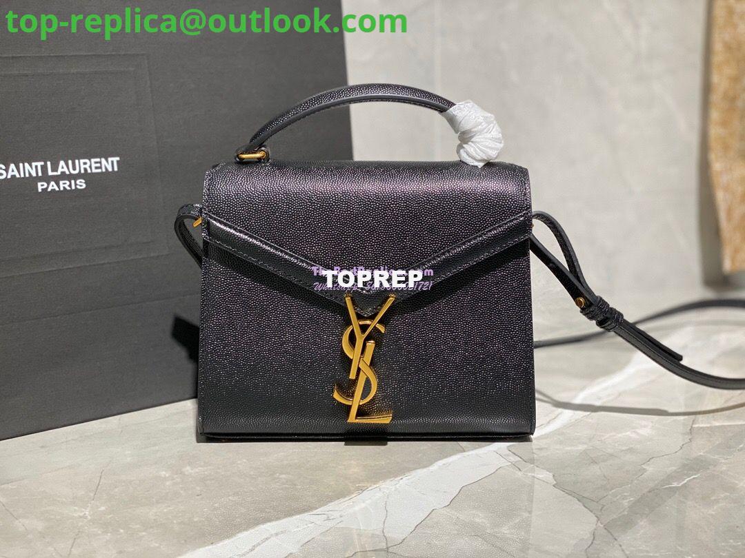 Replica YSL Saint Laurent Cassandra Mini Top Handle Bag In Grain De Poudre Embossed Leather 602716 Black 3 Replica YSL Saint Laurent Cassandra Mini Top Handle Bag In Grain De Poudre Embossed Leather 602716 Black 3