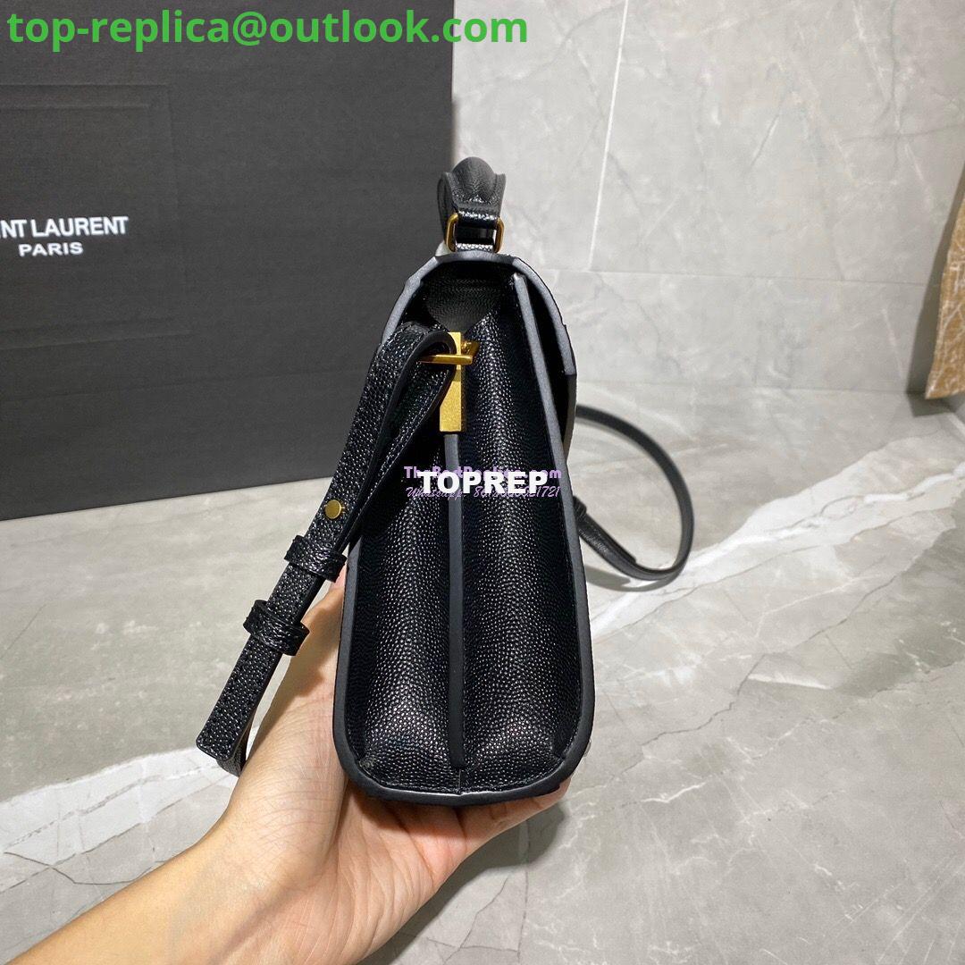 Replica YSL Saint Laurent Cassandra Mini Top Handle Bag In Grain De Poudre Embossed Leather 602716 Black 6 Replica YSL Saint Laurent Cassandra Mini Top Handle Bag In Grain De Poudre Embossed Leather 602716 Black 6