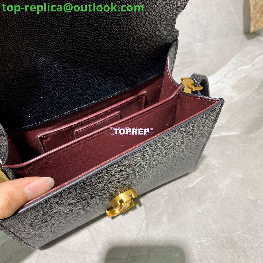 Replica YSL Saint Laurent Cassandra Mini Top Handle Bag In Grain De Poudre Embossed Leather 602716 Black 8 Replica YSL Saint Laurent Cassandra Mini Top Handle Bag In Grain De Poudre Embossed Leather 602716 Black 8