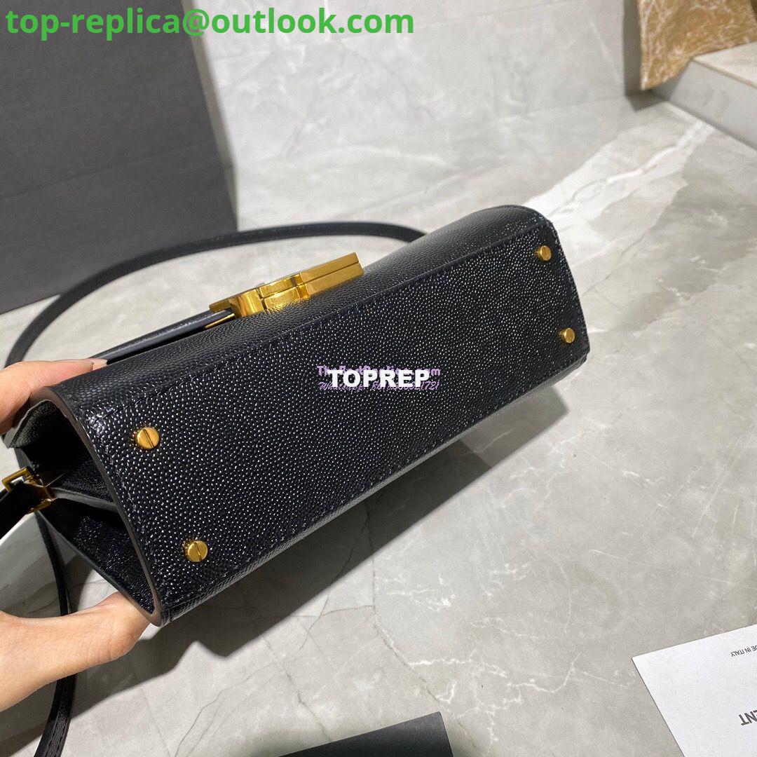 Replica YSL Saint Laurent Cassandra Mini Top Handle Bag In Grain De Poudre Embossed Leather 602716 Black 9 Replica YSL Saint Laurent Cassandra Mini Top Handle Bag In Grain De Poudre Embossed Leather 602716 Black 9