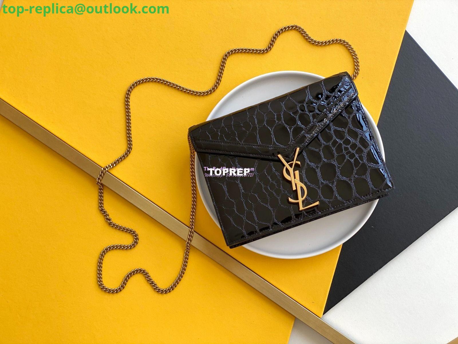 Replica YSL Saint Laurent Cassandra Monogram Clasp Bag In turtle Embossed Shiny Leather Black 2 Replica YSL Saint Laurent Cassandra Monogram Clasp Bag In turtle Embossed Shiny Leather Black 2